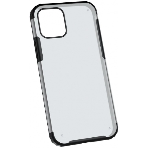 Apple iPhone 12 Pro Max (6.7) Kılıf Volks Serisi Kenarları Silikon Arkası Şeffaf Sert Kapak - Siyah