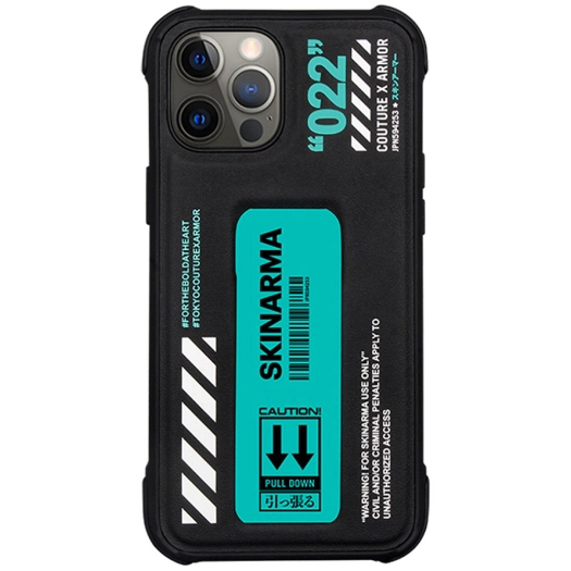 Apple iPhone 12 Pro Max Kılıf SkinArma Standlı Deri Görünümlü Shingoki Kapak - Turkuaz