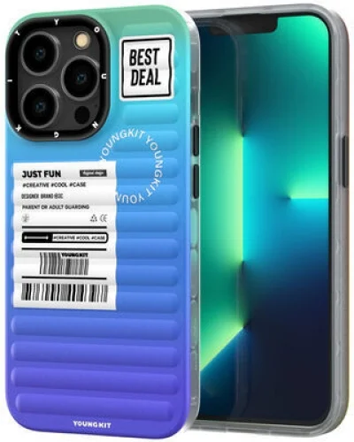 Apple iPhone 12 Pro Max Kılıf YoungKit The Secret Color Serisi Kapak - Mavi