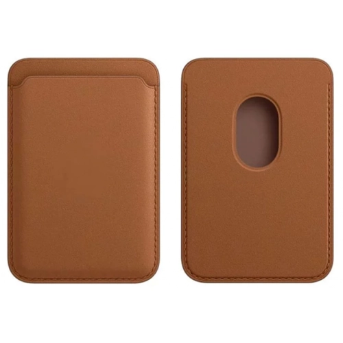 Apple iPhone 12 ve 13 Serisi Kartlık Cardsafe Mıknatıslı - Kahverengi
