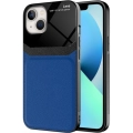 Apple iPhone 13 (6.1) Kılıf Deri Görünümlü Emiks Kapak - Mavi