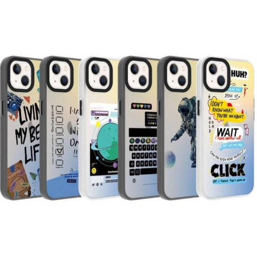 Apple iPhone 13 (6.1) Kılıf Desenli Zore Dragon Sert Kapak - Kelimeler