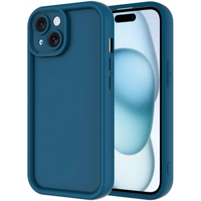 Apple iPhone 13 (6.1) ile Uyumlu Kılıf Kamera Korumalı Silikon Ananas Kapak - Koyu Yeşil