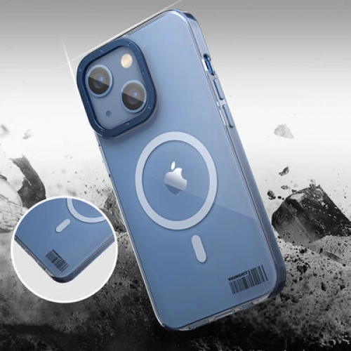 Apple iPhone 13 (6.1) Kılıf Magsafe Şarj Özellikli Youngkit Coloured Glaze Serisi Kapak - Beyaz