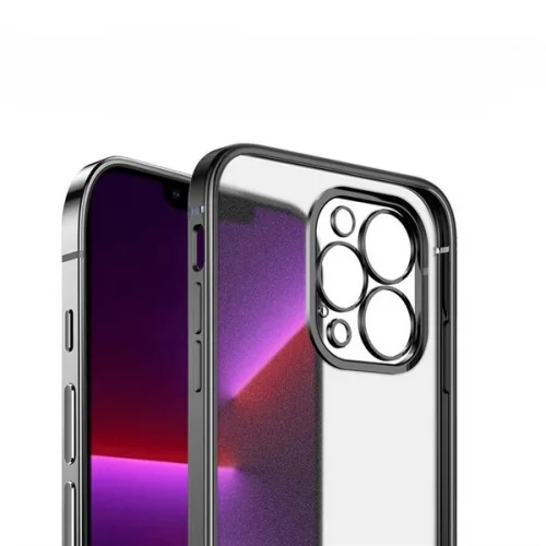 Apple iPhone 13 (6.1) Kılıf Renkli Mat Esnek Kamera Korumalı Silikon G-Box Kapak - Gümüş