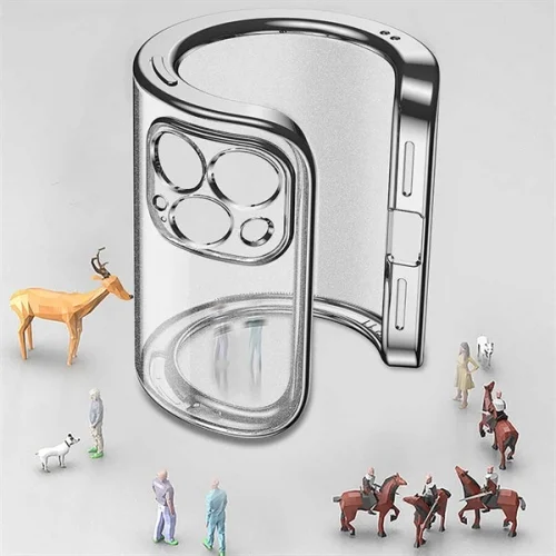 Apple iPhone 13 (6.1) Kılıf Renkli Mat Esnek Kamera Korumalı Silikon G-Box Kapak - Gümüş