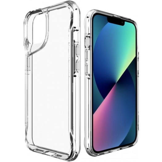 Apple iPhone 13 (6.1) Kılıf Şeffaf TPU Kenarları Esnek Crystal T-Max Kapak - Şeffaf