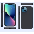 Apple iPhone 13 (6.1) Kılıf Silikon Mat Esnek Kamera Korumalı Biye Kapak - Siyah