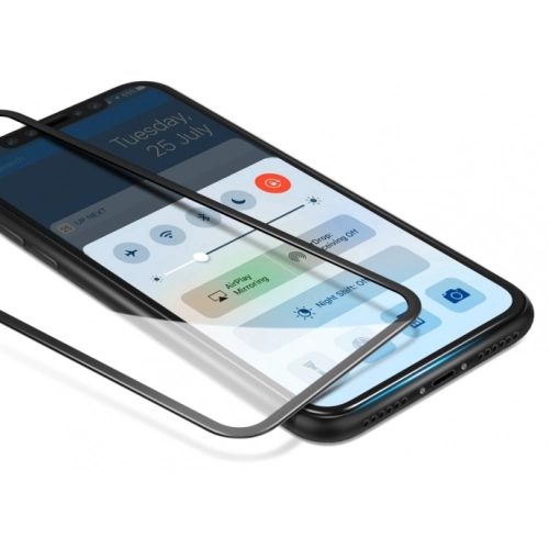 Apple iPhone 13 (6.1) Kırılmaz Cam Tam Kaplayan EKS Glass Ekran Koruyucu - Siyah