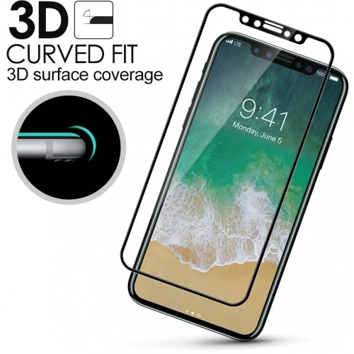 Apple iPhone 13 (6.1) Kırılmaz Cam Tam Kaplayan EKS Glass Ekran Koruyucu - Siyah