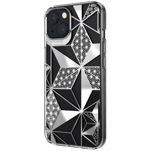 Apple iPhone 13 Çift IMD Baskılı Switcheasy Artist Asanoha Kapak - Şeffaf