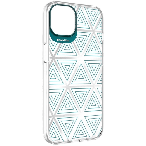 Apple iPhone 13 Çift IMD Baskılı Switcheasy Artist Aurora Kapak - Yeşil