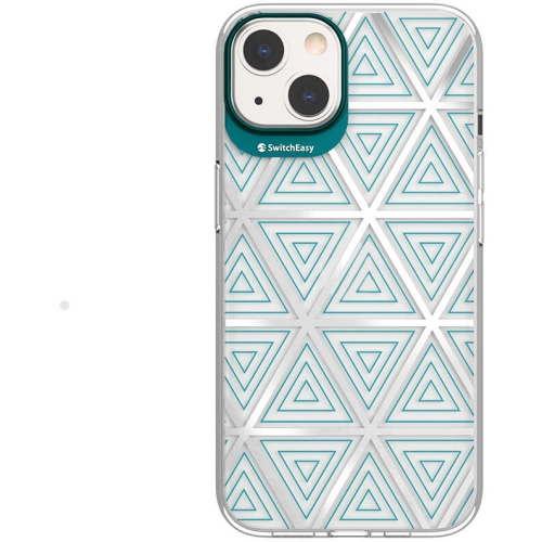 Apple iPhone 13 Çift IMD Baskılı Switcheasy Artist Aurora Kapak - Yeşil