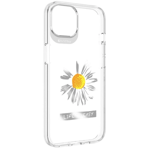 Apple iPhone 13 Çift IMD Baskılı Switcheasy Artist Daisy Kapak - Şeffaf