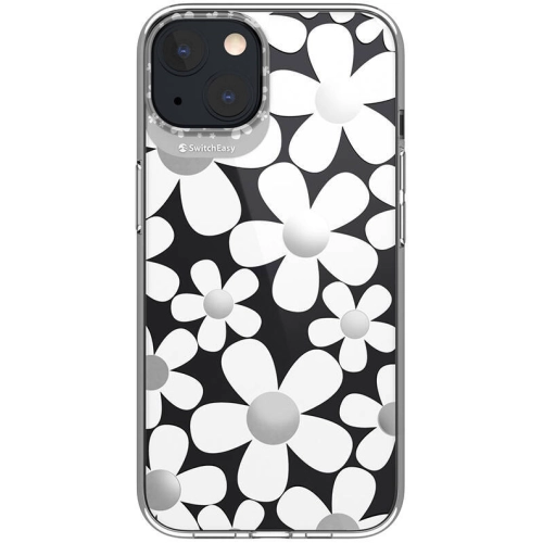 Apple iPhone 13 Çift IMD Baskılı Switcheasy Artist Fleur Kapak - Şeffaf