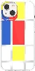 Apple iPhone 13 Çift IMD Baskılı Switcheasy Artist Mondrian Kapak - Sarı