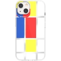Apple iPhone 13 Çift IMD Baskılı Switcheasy Artist Mondrian Kapak - Sarı