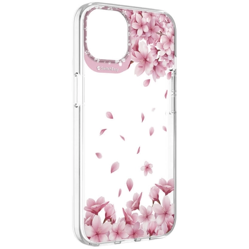 Apple iPhone 13 Çift IMD Baskılı Switcheasy Artist Sakura Kapak - Pembe