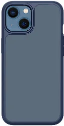 Apple iPhone 13 (6.1) Kılıf Airbagli TPU Kenar Mat Arka Yüzey Recci Jazz Serisi Kapak - Mavi