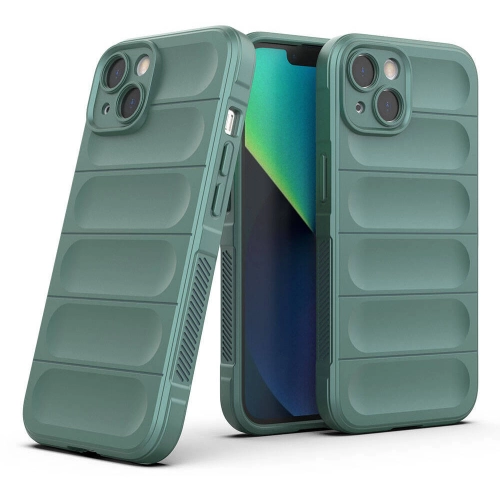 Apple iPhone 13 (6.1) Kılıf Esnek TPU Oyuklu Arka Yüzey Tasarımlı Zore Etnik Silikon Kapak - Kırmızı