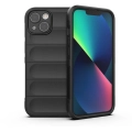 Apple iPhone 13 (6.1) Kılıf Esnek TPU Oyuklu Arka Yüzey Tasarımlı Zore Etnik Silikon Kapak - Siyah
