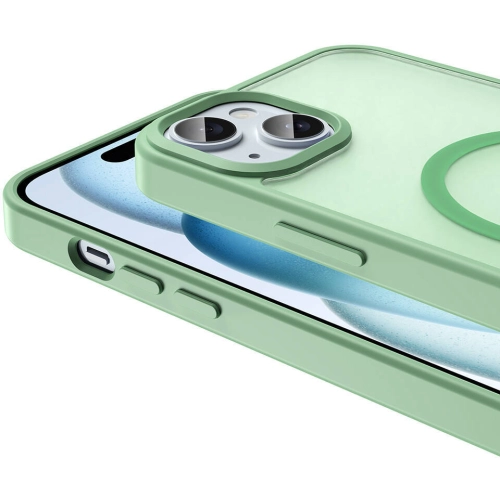 Apple iPhone 13 Mini (5.4) Kılıf Magsafe Şarj Özellikli Renkli Mat Arka Yüzey Sio Kapak - Lacivert