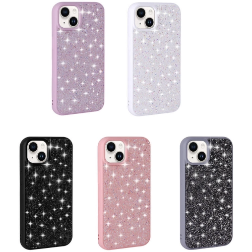 Apple iPhone 13 Kılıf Parlak Taşlı Tasarım Zore Pırlanta Kapak - Pembe