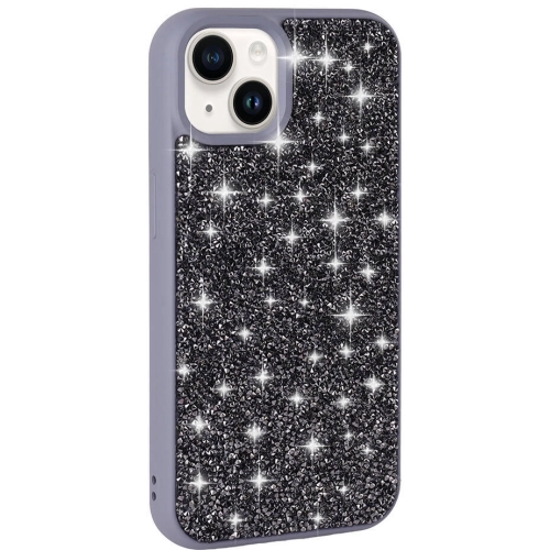 Apple iPhone 13 Kılıf Parlak Taşlı Tasarım Zore Pırlanta Kapak - Gri