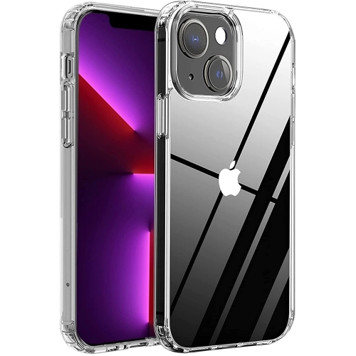 Apple iPhone 13 Mini (5.4) Kılıf Kamera Korumalı Esnek Silikon Kapak - Şeffaf