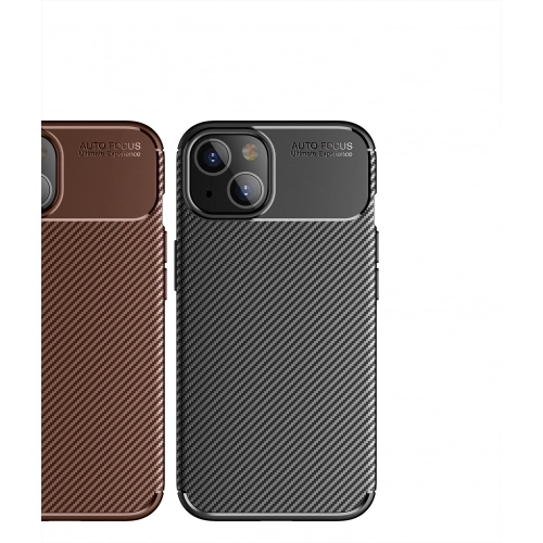 Apple iPhone 13 Mini (5.4) Kılıf Silikon Parmak İzi Bırakmayan Karbon Soft Negro Kapak - Siyah