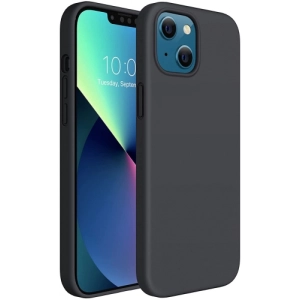 Apple iPhone 13 Mini (5.4) Kılıf Silikon Mat Esnek Kamera Korumalı Biye Kapak - Siyah