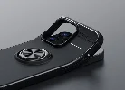 Apple iPhone 13 Pro (6.1) Kılıf Auto Focus Serisi Soft Premium Standlı Yüzüklü Kapak - Mavi