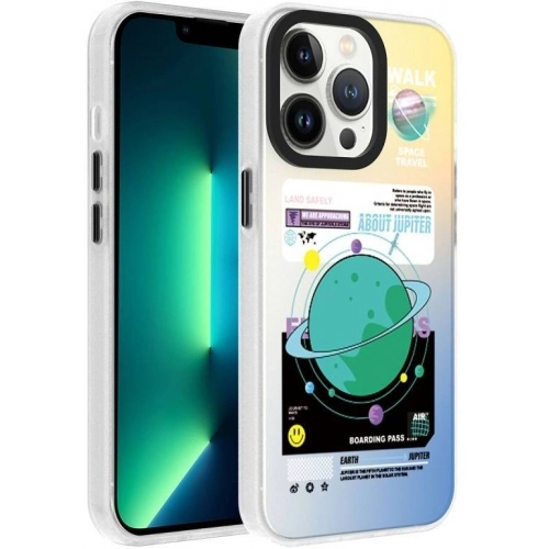 Apple iPhone 13 Pro (6.1) Kılıf Desenli Zore Dragon Sert Kapak - Gezegen