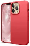 Apple iPhone 13 Pro (6.1) Kılıf İçi Kadife Mat Mara Lansman Silikon Kapak - Kırmızı