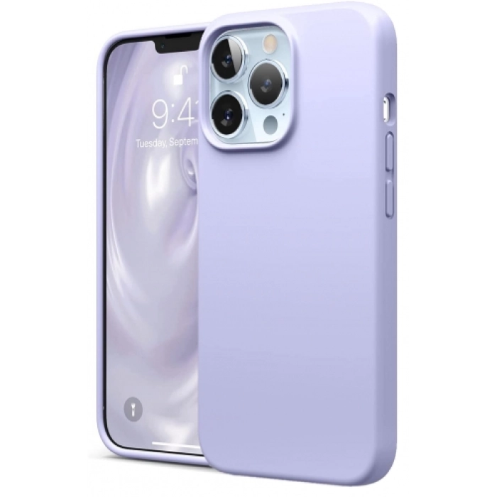 Apple iPhone 13 Pro (6.1) Kılıf İçi Kadife Mat Mara Lansman Silikon Kapak  - Lila