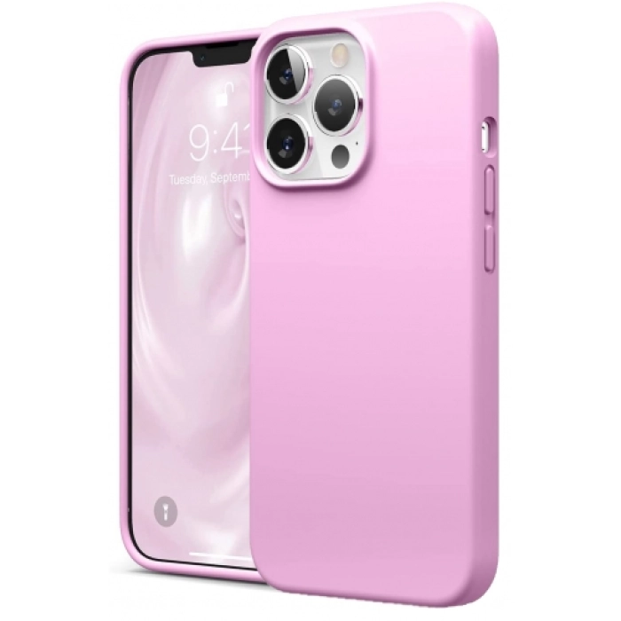 Apple iPhone 13 Pro (6.1) Kılıf İçi Kadife Mat Mara Lansman Silikon Kapak  - Pembe