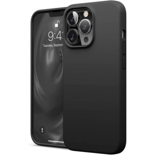 Apple iPhone 13 Pro (6.1) Kılıf İçi Kadife Mat Mara Lansman Silikon Kapak  - Siyah