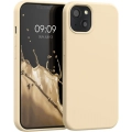 Apple iPhone 13 Pro (6.1) Kılıf İnce Soft Mat Renkli Esnek Silikon Kapak - Gold