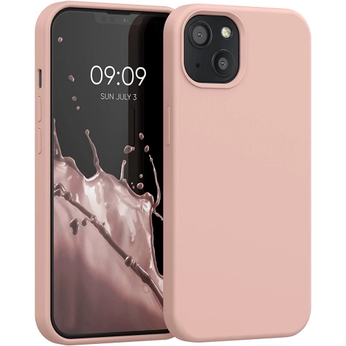 Apple iPhone 13 Pro (6.1) Kılıf İnce Soft Mat Renkli Esnek Silikon Kapak - Rose Gold