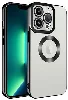 Apple iPhone 13 Pro (6.1) Kılıf Kamera Korumalı Silikon Logo Açık Omega Kapak - Siyah