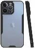 Apple iPhone 13 Pro (6.1) Kılıf Kamera Lens Korumalı Arkası Şeffaf Silikon Kapak - Siyah