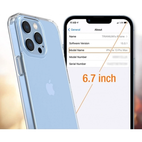 Apple iPhone 13 Pro (6.1) Kılıf Korumalı Kenarları Silikon Arkası Sert Coss Kapak - Şeffaf