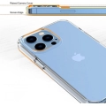 Apple iPhone 13 Pro (6.1) Kılıf Korumalı Kenarları Silikon Arkası Sert Coss Kapak  - Şeffaf