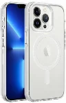 Apple iPhone 13 Pro (6.1) Kılıf Magsafe Şarj Özellikli Buzlu Transparan C-Pro Sert Kapak - Şeffaf