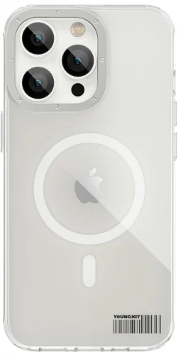 Apple iPhone 13 Pro (6.1) Kılıf Magsafe Şarj Özellikli Youngkit Coloured Glaze Serisi Kapak - Mavi