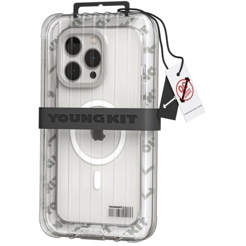 Apple iPhone 13 Pro (6.1) Kılıf Magsafe Şarj Özellikli Youngkit Coloured Glaze Serisi Kapak - Siyah