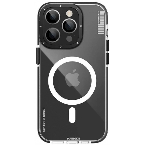 Apple iPhone 13 Pro (6.1) Kılıf Magsafe Şarj Özellikli YoungKit Exquisite Serisi Kapak - Siyah