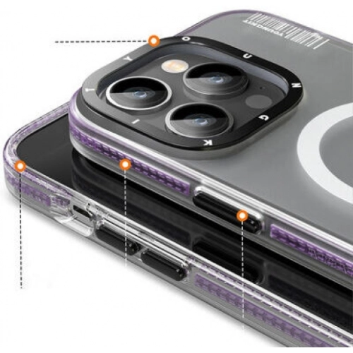 Apple iPhone 13 Pro (6.1) Kılıf Magsafe Şarj Özellikli Youngkit Jane Sand Serisi Kapak - Siyah