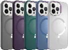 Apple iPhone 13 Pro (6.1) Kılıf Magsafe Wireless Şarj Özellikli Stil Kapak - Sierra Mavi
