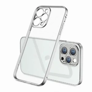 Apple iPhone 13 Pro (6.1) Kılıf Renkli Mat Esnek Kamera Korumalı Silikon G-Box Kapak - Gümüş